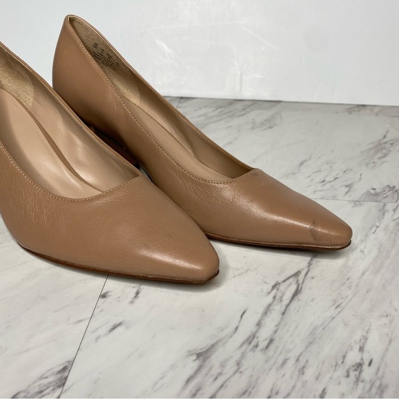 27 Edit Licia Tan Leather Pointy Toe Pump 9M - Picture 11 of 16
